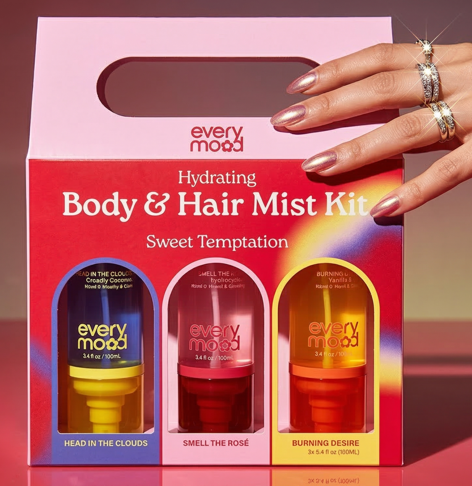 Sweet Temptation Trio | Hydrating Body & Hair Mist Kit by EVERYMOOD