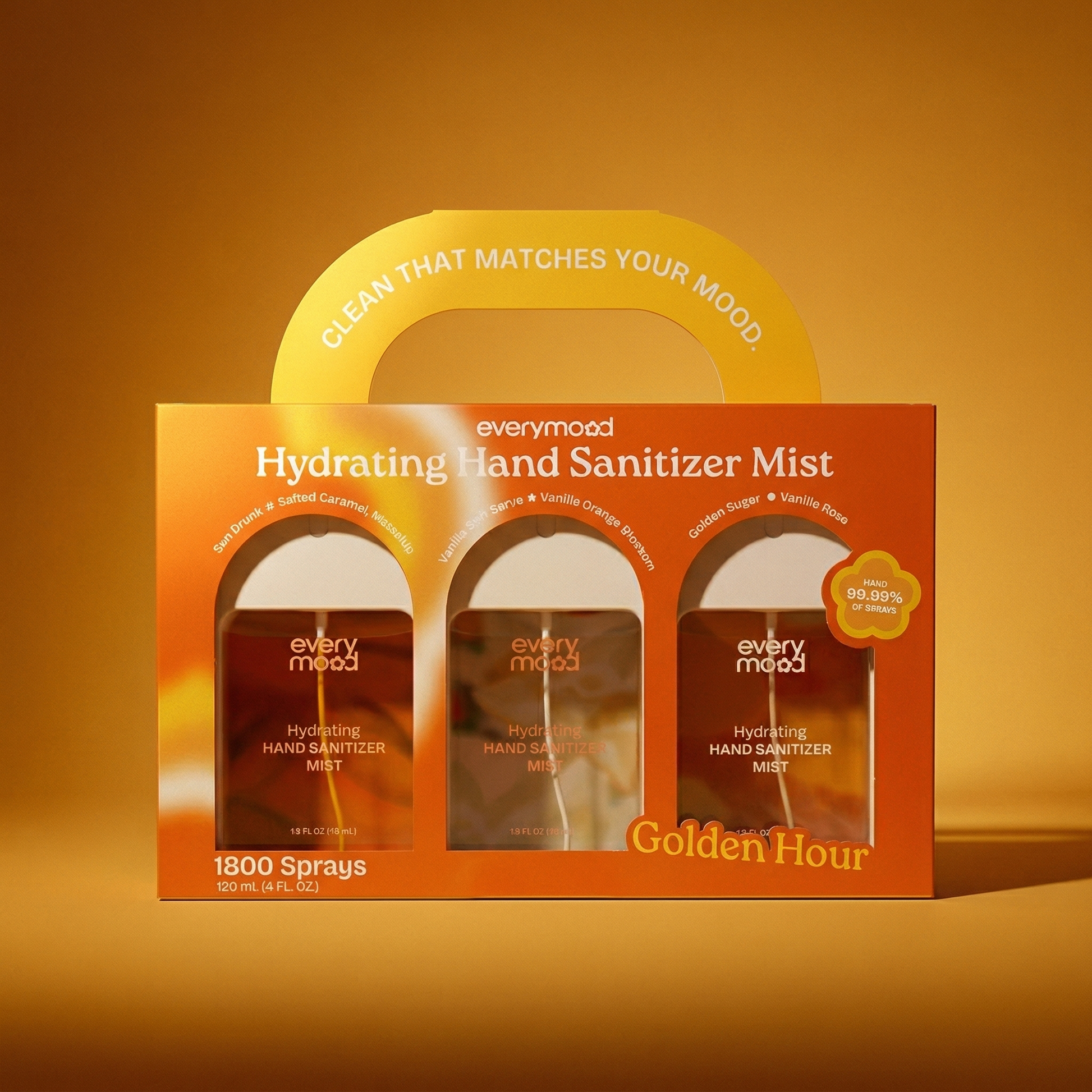 Golden Hour Trio | Hydrating Hand Sanitizer Gift Set by EVERYMOOD