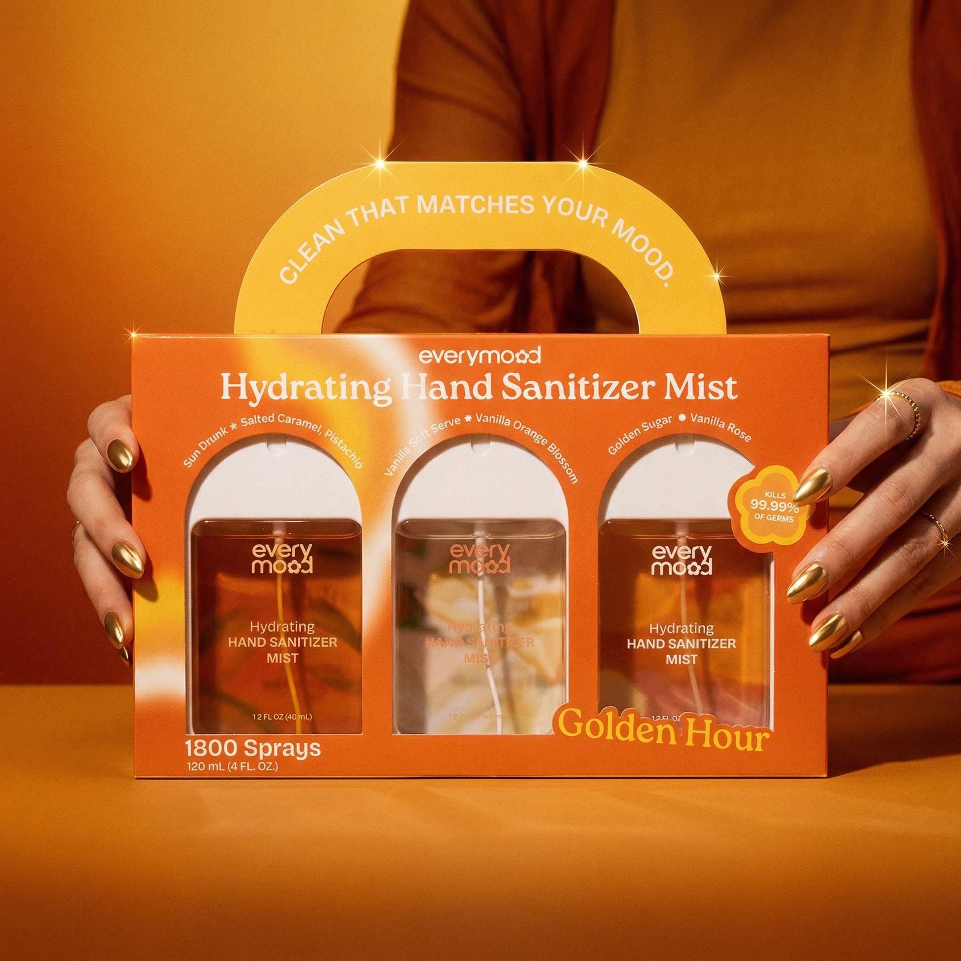 Golden Hour Trio | Hydrating Hand Sanitizer Gift Set by EVERYMOOD