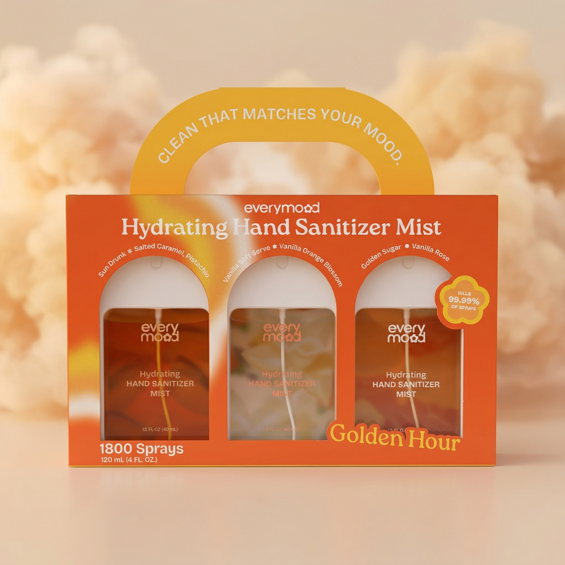 Golden Hour Trio | Hydrating Hand Sanitizer Gift Set by EVERYMOOD