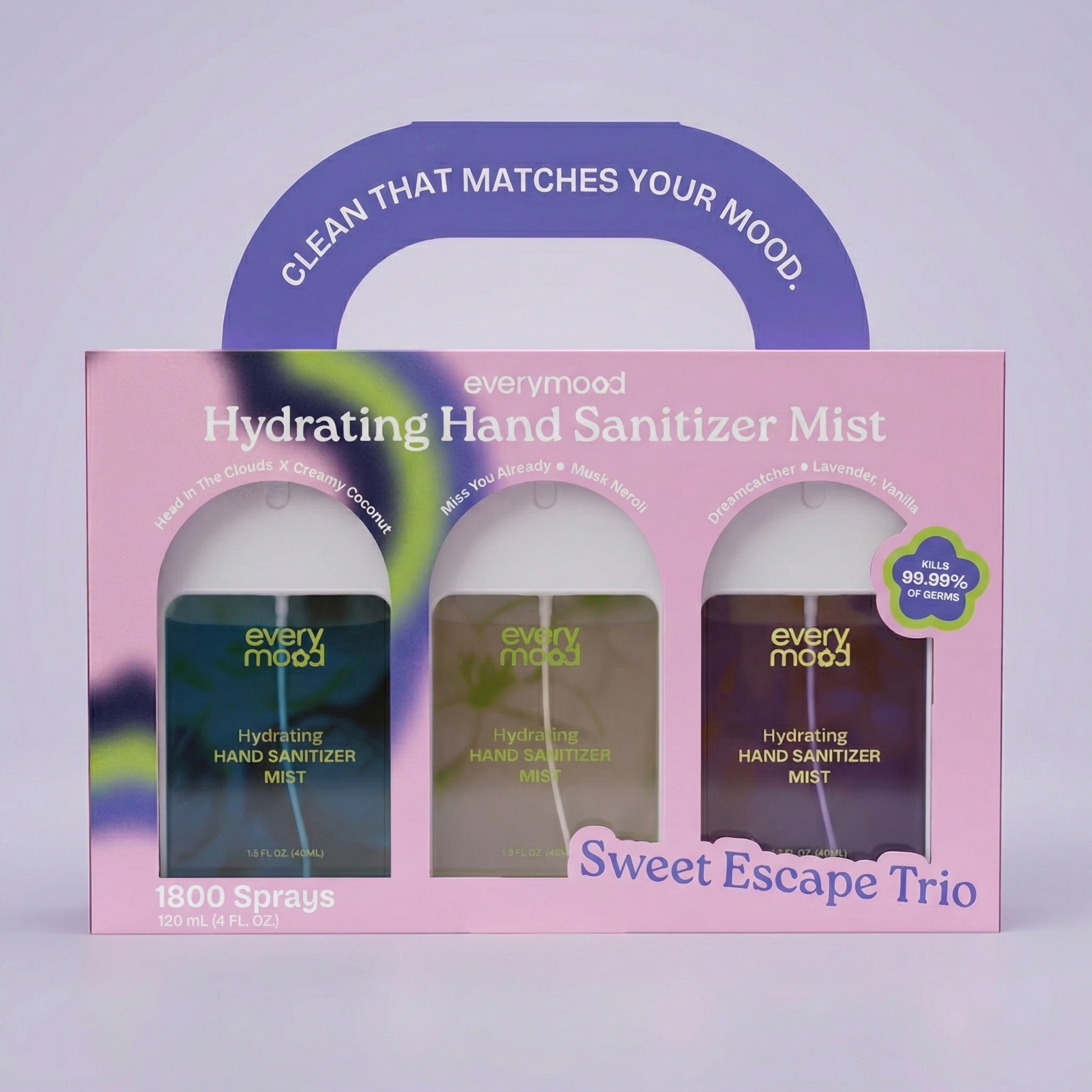 Sweet Escape Trio | Hydrating Hand Sanitizer Gift Set by EVERYMOOD